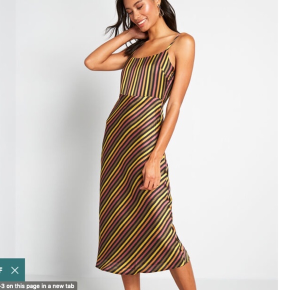 COPY - Modcloth Stripe your Fancy slip dress MED - Picture 1 of 5